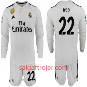 Real Madrid Fodboldtrøjer ISCO 22 Børn Hjemmebanesæt 2018/19 Langærmet